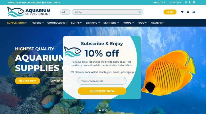 Aquarium Supply Popup Sample
